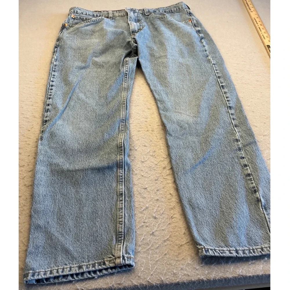 Levi's 502 Regular Taper Jeans Light Wash Denim 34x30 Casual Classic